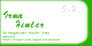 irma himler business card
